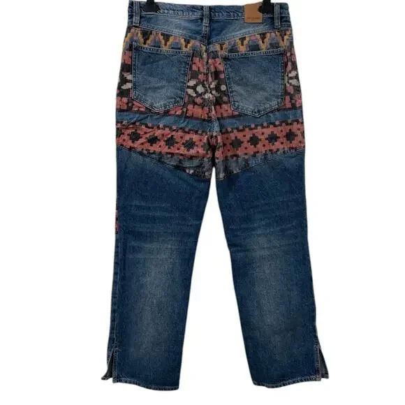 Free People Rocky Mountain Straight Leg Jeans In Alpine Blue - Picture 5 of 7